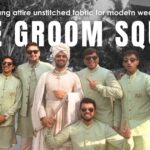 Groom gang attire unstitched fabric for stylish wedding wear