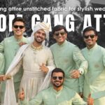 Groom gang attire unstitched fabric for modern wedding wear