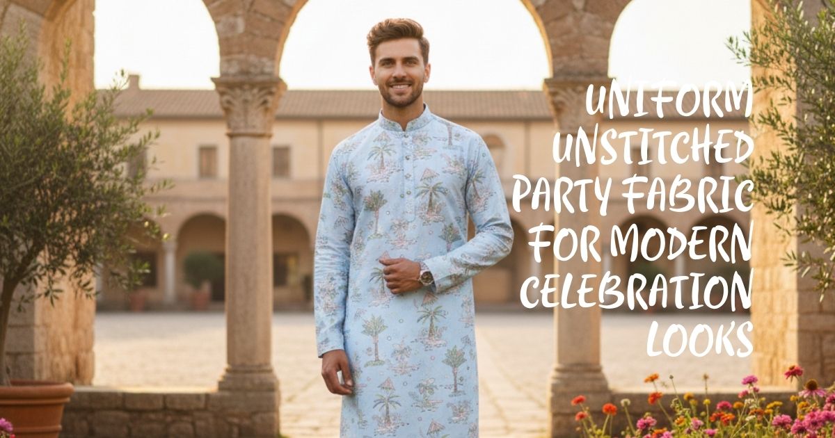 Uniform unstitched party fabric for modern celebration looks