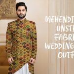 Mehendi kurti unstitched fabric for custom festive clothing