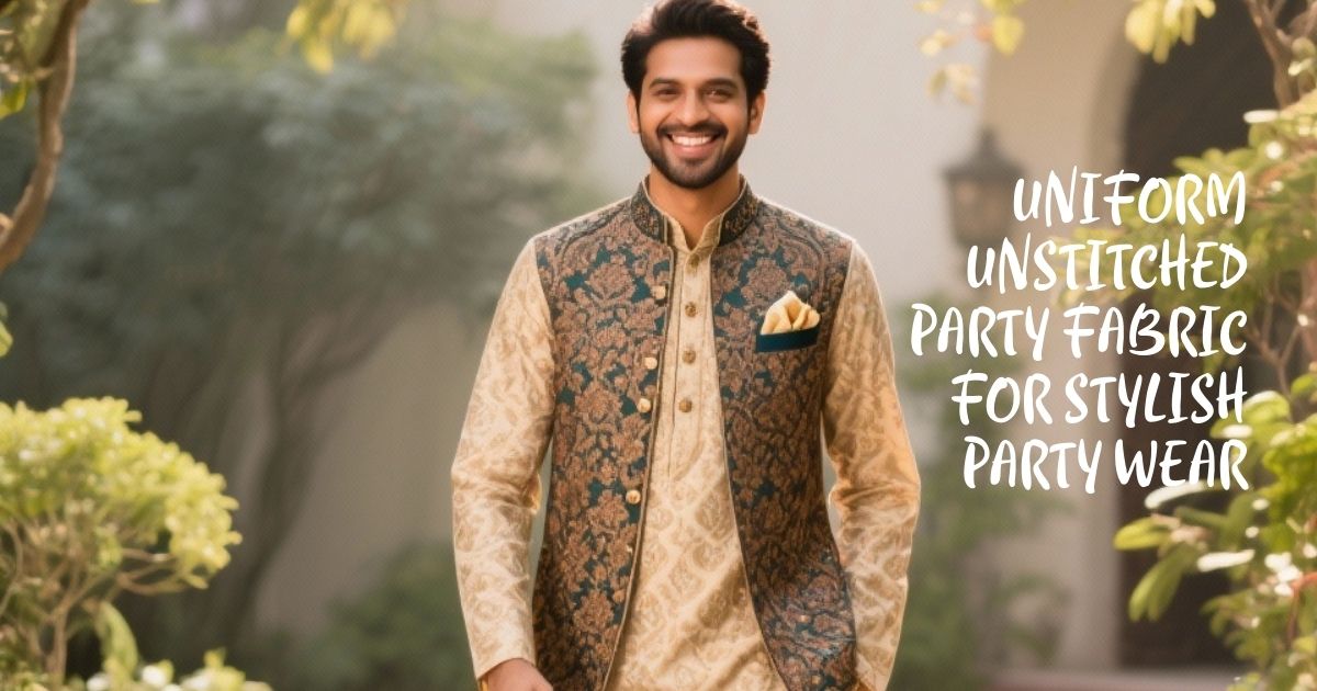 Uniform unstitched party fabric for stylish party wear